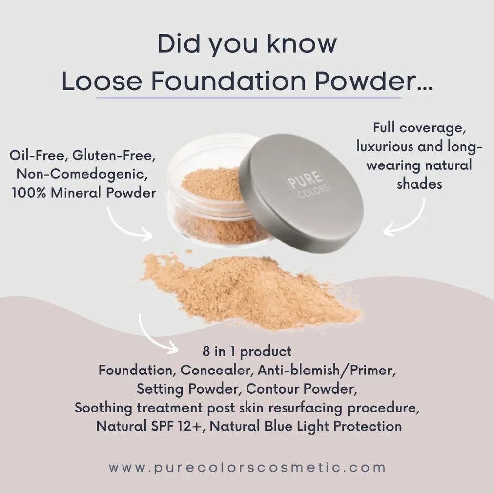 Pure Colors 8 In 1 Loose Face Powder Make Up Foundation